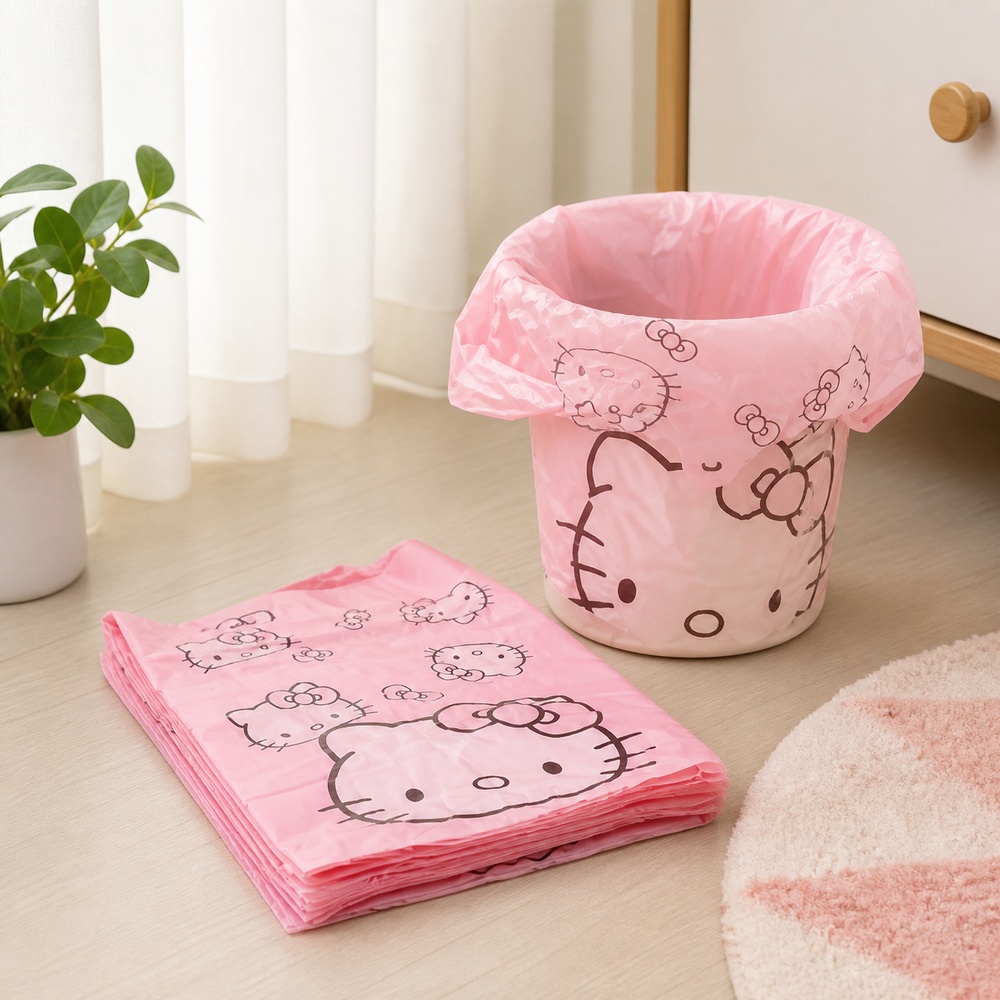 Pink Cartoon Cat Printed Vest  - Commercial Kitchen Bin review and price