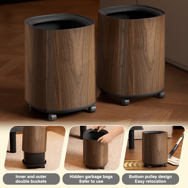UFORU Modern Wood Grain Trash  - Commercial Kitchen Bin review and price